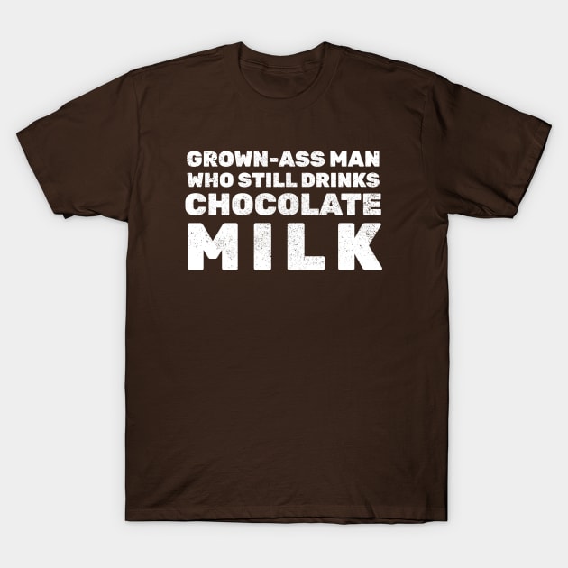 Man Chocolate Milk Drinker T-Shirt by Commykaze
